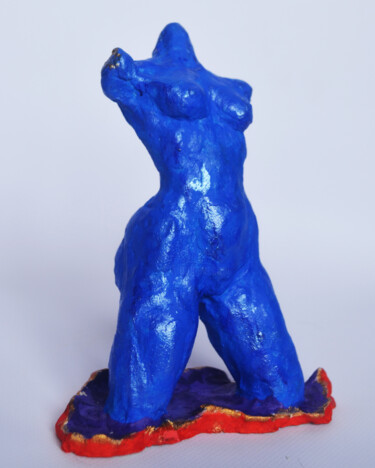 Sculpture titled "Blue torso" by Margarita Felis, Original Artwork, Clay
