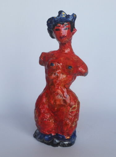 Sculpture titled "Orange woman" by Margarita Felis, Original Artwork, Clay