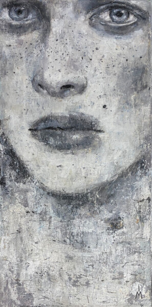 Картина под названием "Береза #23" - Margarita Ivanova, Подлинное произведение искусства, Акрил Установлен на Деревянная рам…