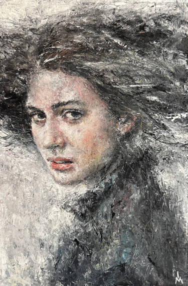 Malarstwo zatytułowany „BIRCH #21” autorstwa Margarita Ivanova, Oryginalna praca, Olej Zamontowany na Drewniana rama noszy