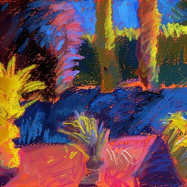Arte digitale intitolato "Abstract Garden" da Margarita K, Opera d'arte originale, Immagine generata dall'IA