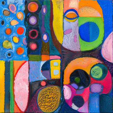 Arte digitale intitolato "Colorful Bright Sha…" da Margarita K, Opera d'arte originale, Immagine generata dall'IA