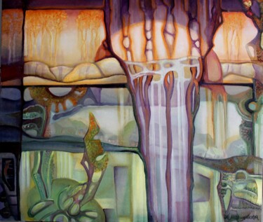 Pintura intitulada "Multi-layered world" por Margarita Malinovskaya, Obras de arte originais, Óleo