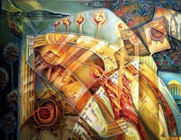 Painting titled "Dream of a bird for…" by Margarita Malinovskaya, Original Artwork, Oil
