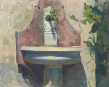 Painting titled "Italian sink" by Margarita Simonova, Original Artwork, Oil
