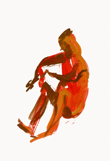 Рисунок под названием "Dancer 15" - Margarita Simonova, Подлинное произведение искусства, Гуашь