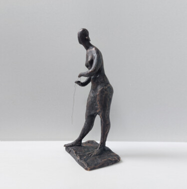 Γλυπτική με τίτλο "Weaver" από Margarita Simonova, Αυθεντικά έργα τέχνης, Μπρούντζος