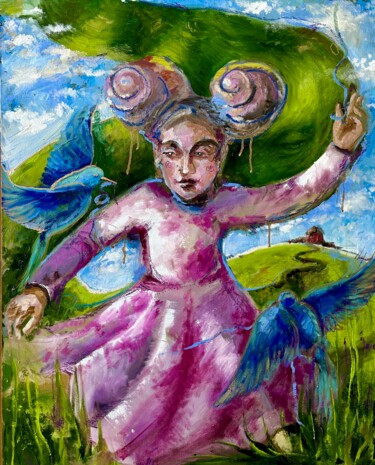 Pittura intitolato "Metomarphosis" da Margarita Smirnova Kvintessa, Opera d'arte originale, Olio
