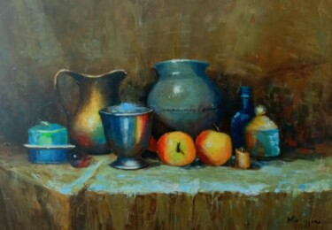 Pintura titulada "Ceramic bowl" por Aleks Margjini, Obra de arte original, Acrílico