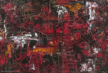 Peinture intitulée "Chaos et lumière 5…" par Maryse Lapointe, Œuvre d'art originale, Huile