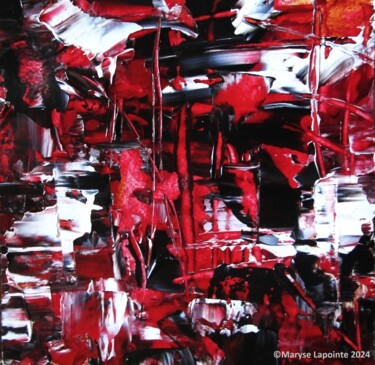 Pintura intitulada "Red Light 2" por Maryse Lapointe, Obras de arte originais, Acrílico