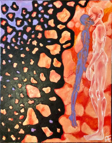 Malarstwo zatytułowany „Затмение” autorstwa Мария Бармина, Oryginalna praca, Olej Zamontowany na Drewniana rama noszy