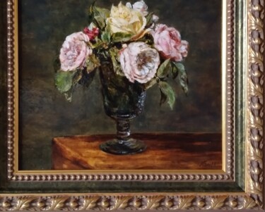 Ζωγραφική με τίτλο "Roses 2 (copie d'ap…" από Maria Bel, Αυθεντικά έργα τέχνης, Λάδι