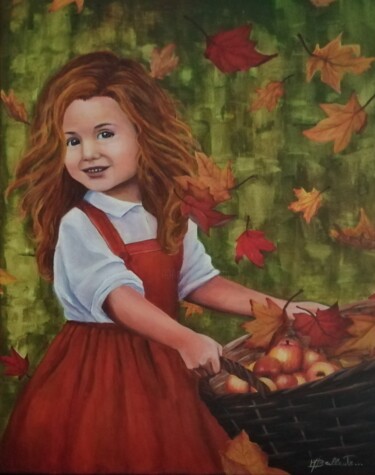 Pintura titulada "Meraviglioso autunno" por Maria Brillante, Obra de arte original, Acrílico Montado en Bastidor de camilla…