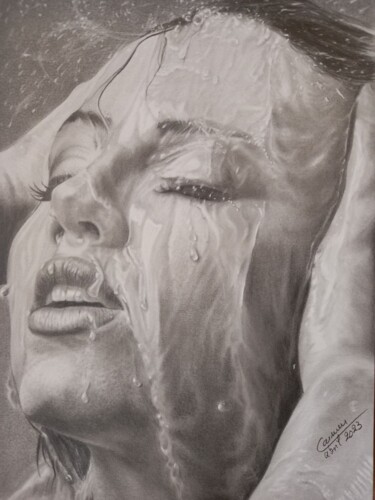 Dessin intitulée "placer" par Maria Del Carmen Cubelli Lago, Œuvre d'art originale, Crayon