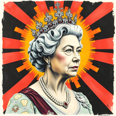 Arts numériques intitulée "the queen" par Maria Elisabetta Capogna, Œuvre d'art originale, Image générée par l'IA