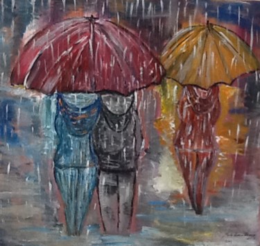 Pintura titulada "Bajo la lluvia" por Bascoy, Obra de arte original
