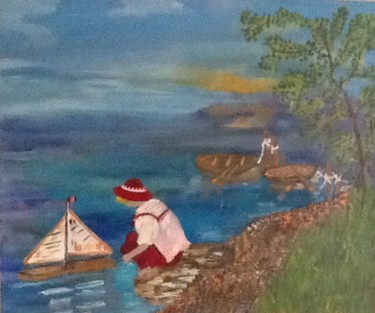 Pintura titulada "El embarcadero" por Bascoy, Obra de arte original, Acrílico