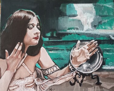 Malarstwo zatytułowany „Salomé” autorstwa María Mateo, Oryginalna praca, Olej Zamontowany na Drewniana rama noszy