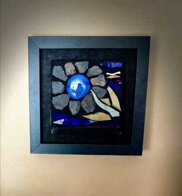 Sculpture titled "MIA 8" by Maria Mosaics, Original Artwork, Mosaic Mounted on Other rigid panel