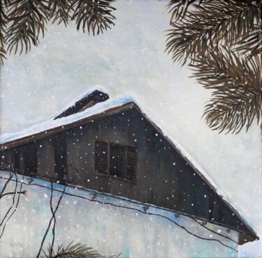 Peinture intitulée "Home" par Maria Myassichsheva, Œuvre d'art originale, Acrylique Monté sur Autre panneau rigide