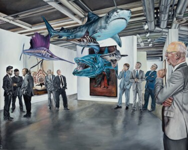 Картина под названием "Art Basel 2030: Ins…" - Maria Petroff, Подлинное произведение искусства, Масло Установлен на Деревянн…