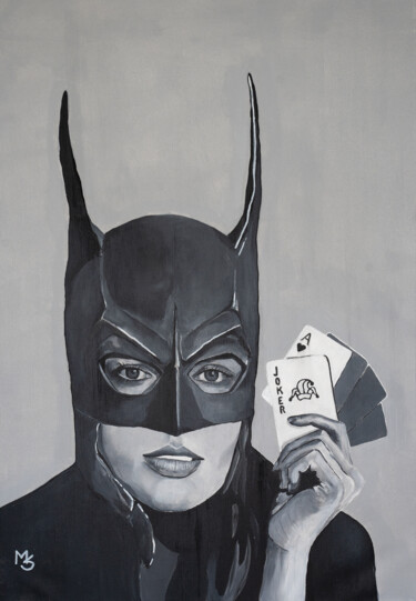 Pintura titulada "Batgirl" por Maria Saleh, Obra de arte original, Acrílico