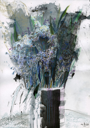 Рисунок под названием "Это наши цветы! (не…" - Maria Shedrina, Подлинное произведение искусства, Чернила