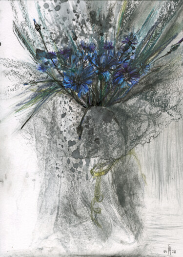 Dessin intitulée "Это наши цветы! (ва…" par Maria Shedrina, Œuvre d'art originale, Encre