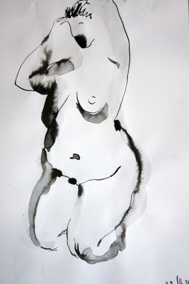 Drawing titled "Nu-23 (Anna) - orig…" by Maria Shedrina, Original Artwork, Ink