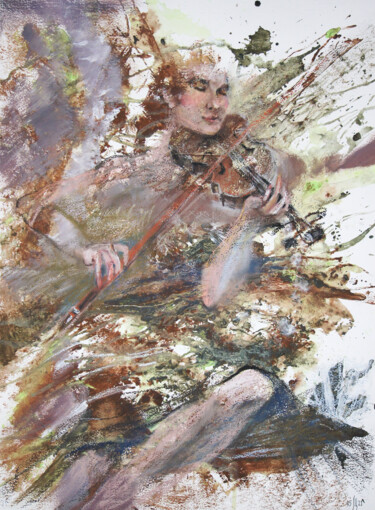 Pittura intitolato "Fairy of the northe…" da Maria Shedrina, Opera d'arte originale, Acrilico