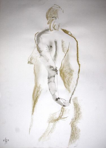 Zeichnungen mit dem Titel "Vika. Nude art 2117…" von Maria Shedrina, Original-Kunstwerk, Pastell