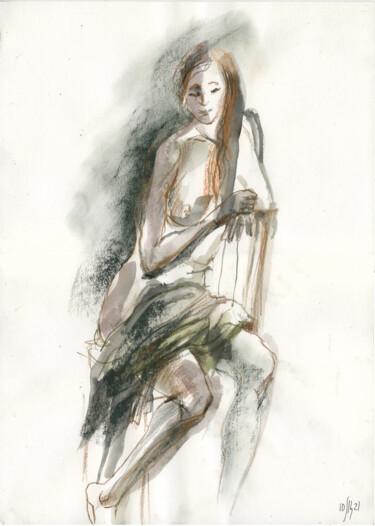 Zeichnungen mit dem Titel "Eleanor. Nude art #…" von Maria Shedrina, Original-Kunstwerk, Tinte