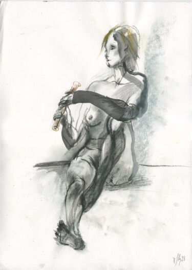 Tekening getiteld "Anna. Nude art #215…" door Maria Shedrina, Origineel Kunstwerk, Inkt