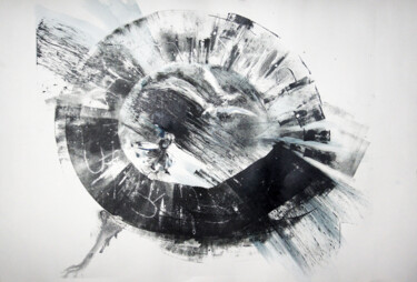 Obrazy i ryciny zatytułowany „Rescue (Storm) - or…” autorstwa Maria Shedrina, Oryginalna praca, Monotypia