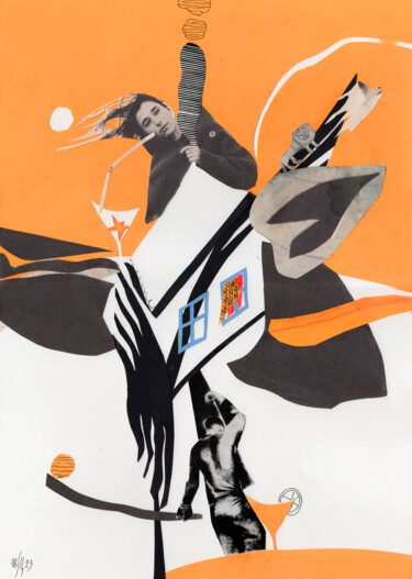 Collages intitulée "Morning martini" par Maria Shedrina, Œuvre d'art originale, Collages