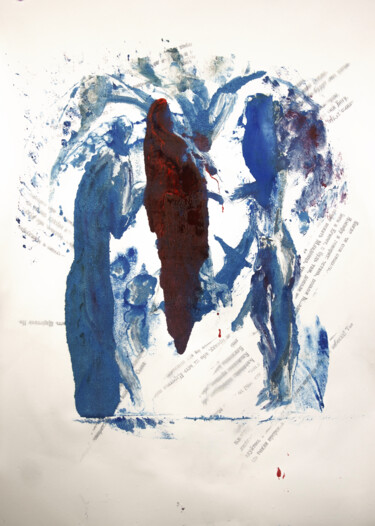 Gravures & estampes intitulée "Blessed are you - c…" par Maria Shedrina, Œuvre d'art originale, Monotype