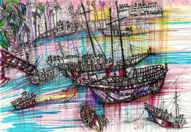 "California Dreaming" başlıklı Tablo Maria Susarenko tarafından, Orijinal sanat, Jel kalem