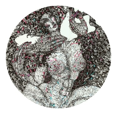 Σχέδιο με τίτλο "Fire Walk With Me" από Maria Susarenko, Αυθεντικά έργα τέχνης, Μελάνι Τοποθετήθηκε στο Χαρτόνι