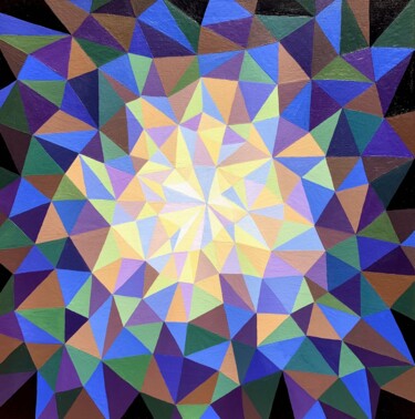 Painting titled "KALEIDOSCOPE" by Maria Tuzhilkina, Original Artwork, Acrylic Mounted on Wood Stretcher frame