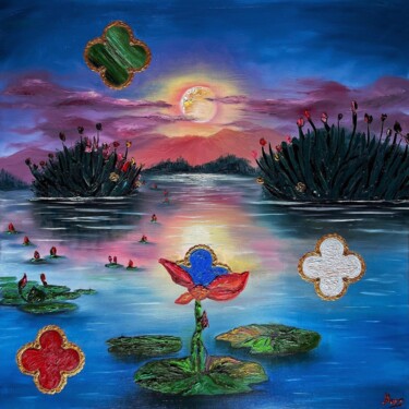 Painting titled ""Flowering Gems" Va…" by Maria Vasileva, Original Artwork, Oil