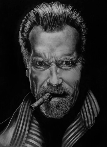 Dessin intitulée "Portrait of Arnold…" par Mariia Vlasenko, Œuvre d'art originale, Crayon