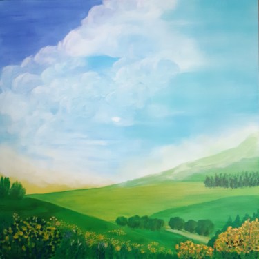 Peinture intitulée "Printemps sur la va…" par Maria Xavier Alves (XAM), Œuvre d'art originale, Acrylique