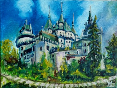 Malarstwo zatytułowany „Boynitsky Castle 1” autorstwa Maria Zasidkovych (Mariia), Oryginalna praca, Olej
