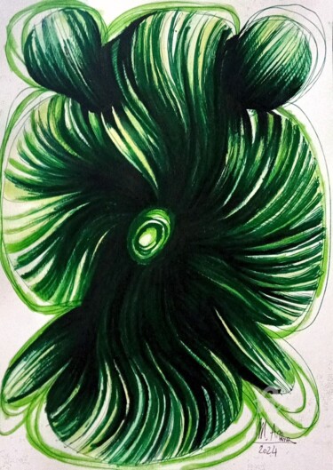 Drawing titled "Natura Astratta" by Mariaceleste Arena, Original Artwork, Marker