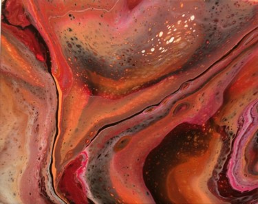 Schilderij getiteld "Hot lava #artistsup…" door Maria Esteves, Origineel Kunstwerk, Acryl
