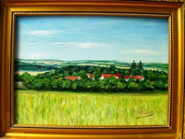 Peinture intitulée "La campagne et les…" par Marian Cobos, Œuvre d'art originale