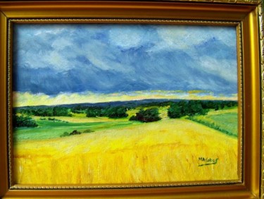 Peinture intitulée "Orage d'été" par Marian Cobos, Œuvre d'art originale