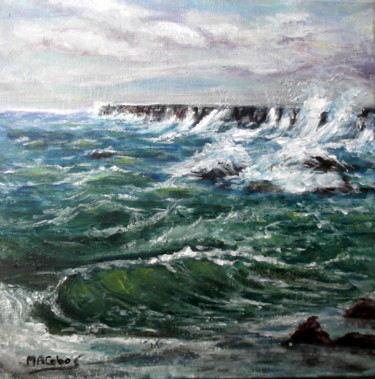 Pintura intitulada "La Mer" por Marian Cobos, Obras de arte originais, Acrílico