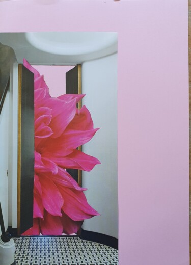 拼贴 标题为“Rose 5” 由Marianne Camus, 原创艺术品, 拼贴